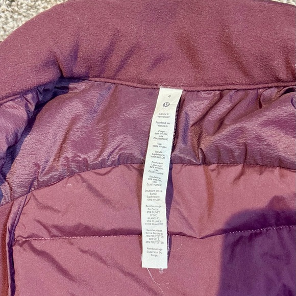 Lululemon Athletica Maroon Quilted Vest - Picture 3 of 3